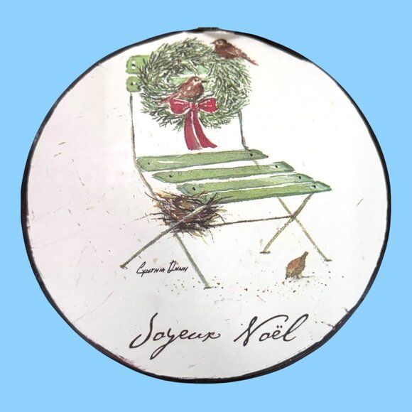 Christmas Wall Hanging Décor Set Of 3 Joyeux Noël Cynthia Dunn Rustic Ornaments - Picture 2 of 6